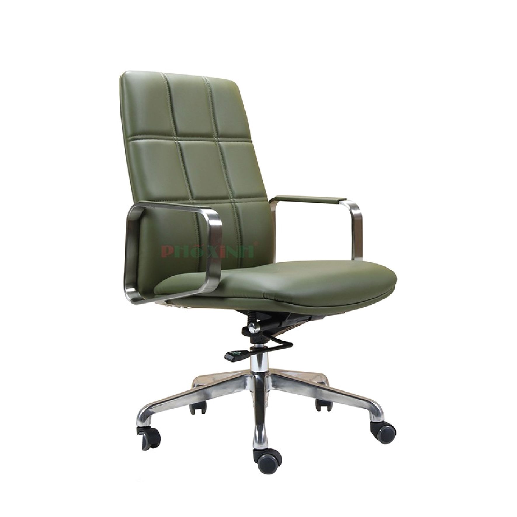 Ghế VP, lưng thấp, Xanh lá đậm
