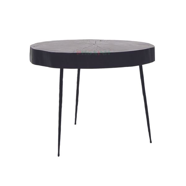 Bàn Salon Round Unique Góc Tròn Gổ Màu Fume