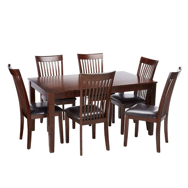 Bộ bàn ăn , Gỗ, 917W*1524D*762H, Nâu, Cont