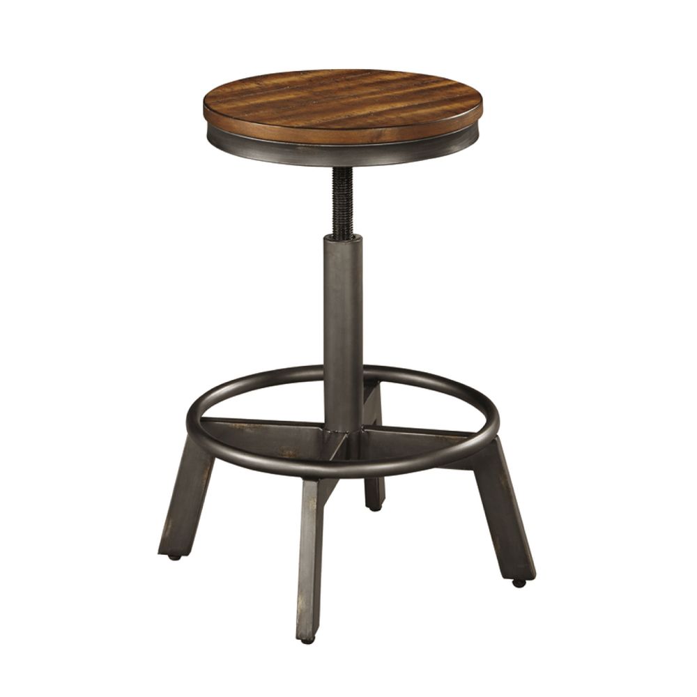 Ghế bar, gỗ/KL, 482W*482D*635H, Nâu/Xám, Casual
