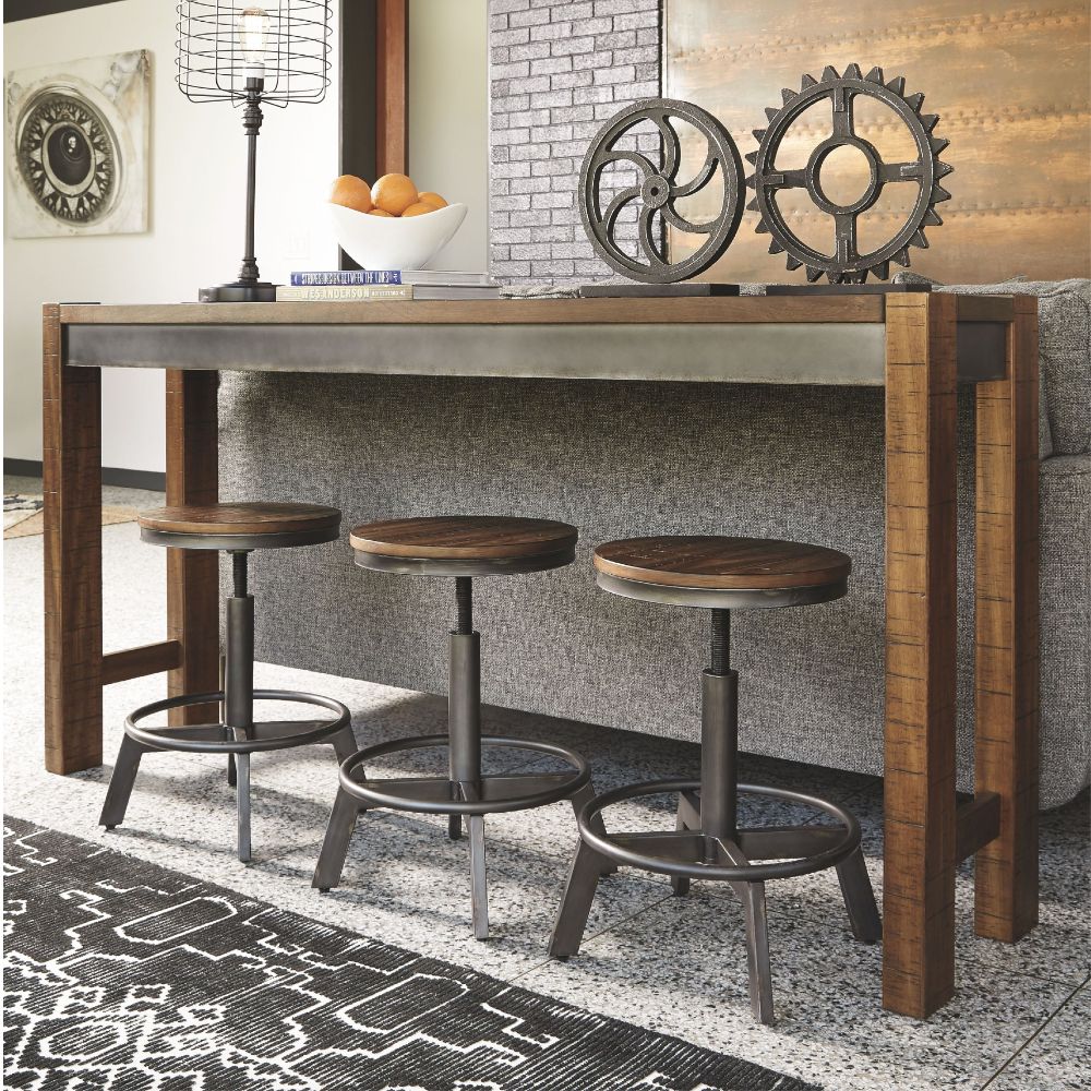 Bàn trang trí, gỗ 1832.1mm W x 409.7mm D x 911.35mm H, xám nâu, Vint