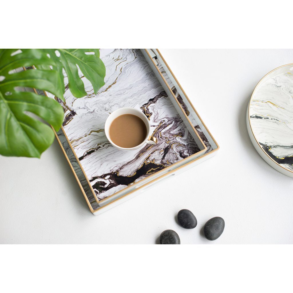 Khay đá, chữ nhật, trắng (2 cái/1 bộ)