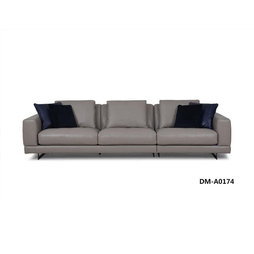 Băng 4 Sofa MODULOR,100% da, màu Xám NC-722A,(2.5EL + 1.5ER) (bỏ mẫu)
