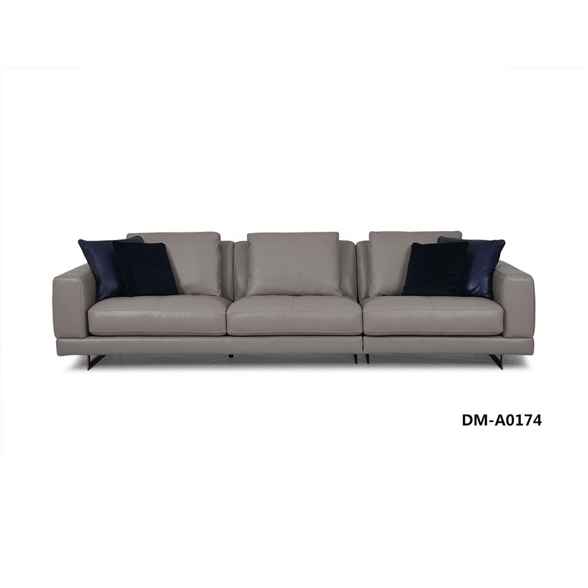 Băng 4 Sofa MODULOR,100% da, màu Xám NC-722A,(2.5EL + 1.5ER) (bỏ mẫu)
