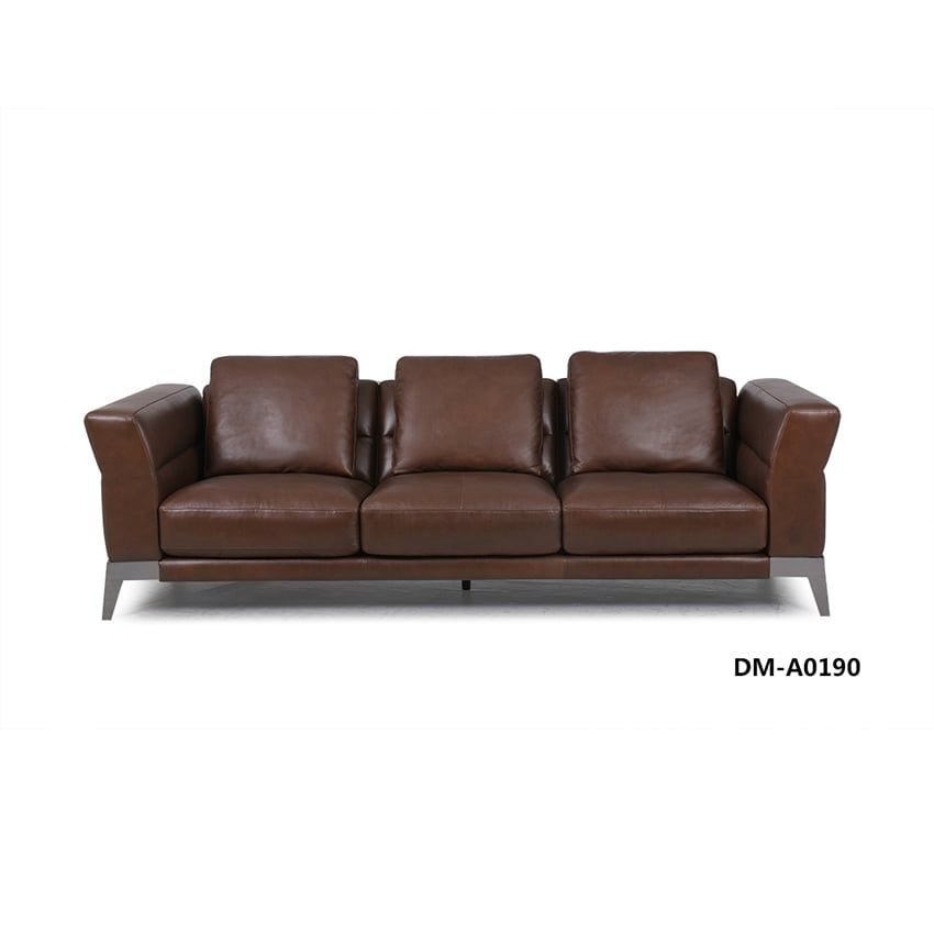 Băng 3 +3 Lưng Tựa BRANDON,100% da,màu Xám nhạt NC-156E