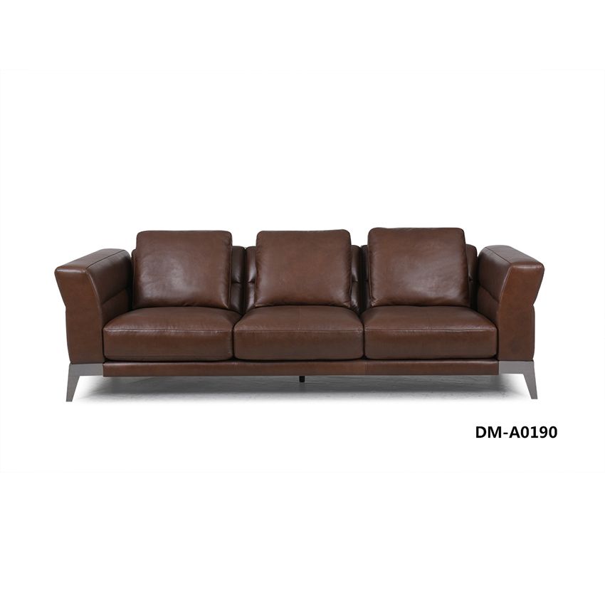 Băng 3 +3 Lưng Tựa BRANDON,100% da,màu Xám nhạt NC-156E