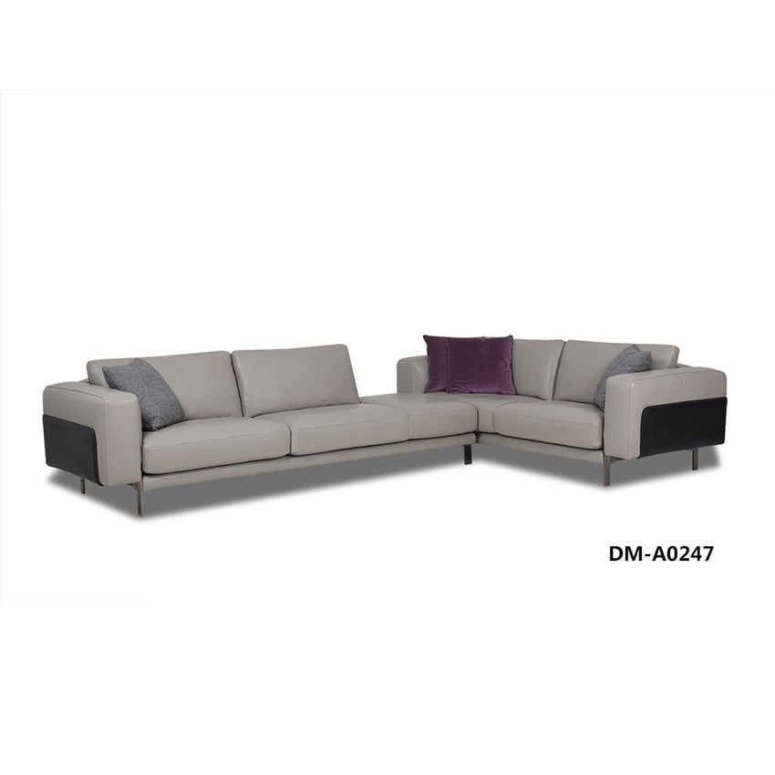 Sofa góc, 100% Da kem, (VO-041E/ FT-451E), 2.5ERT/2.5S+(1gối ACC4490+2gối ACC-P4545)