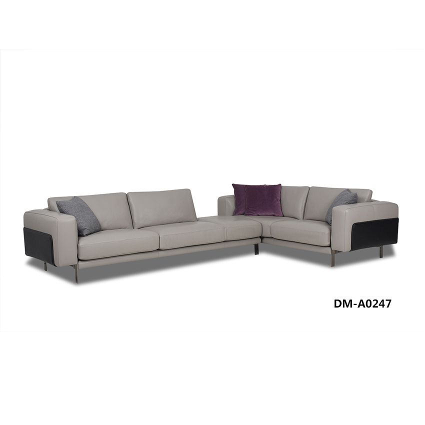 Sofa góc, 100% Da kem, (VO-041E/ FT-451E), 2.5ERT/2.5S+(1gối ACC4490+2gối ACC-P4545)