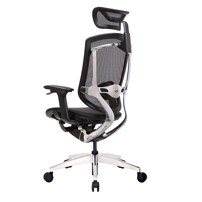 Ghế VP có tựa đầu, lưới đen