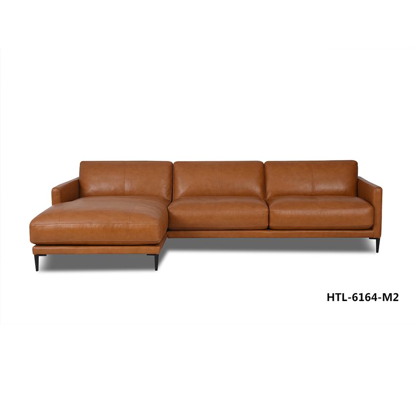 Sofa góc TRÁI Da (SK-598D), 2.5ER/1.5COUL vàng bò