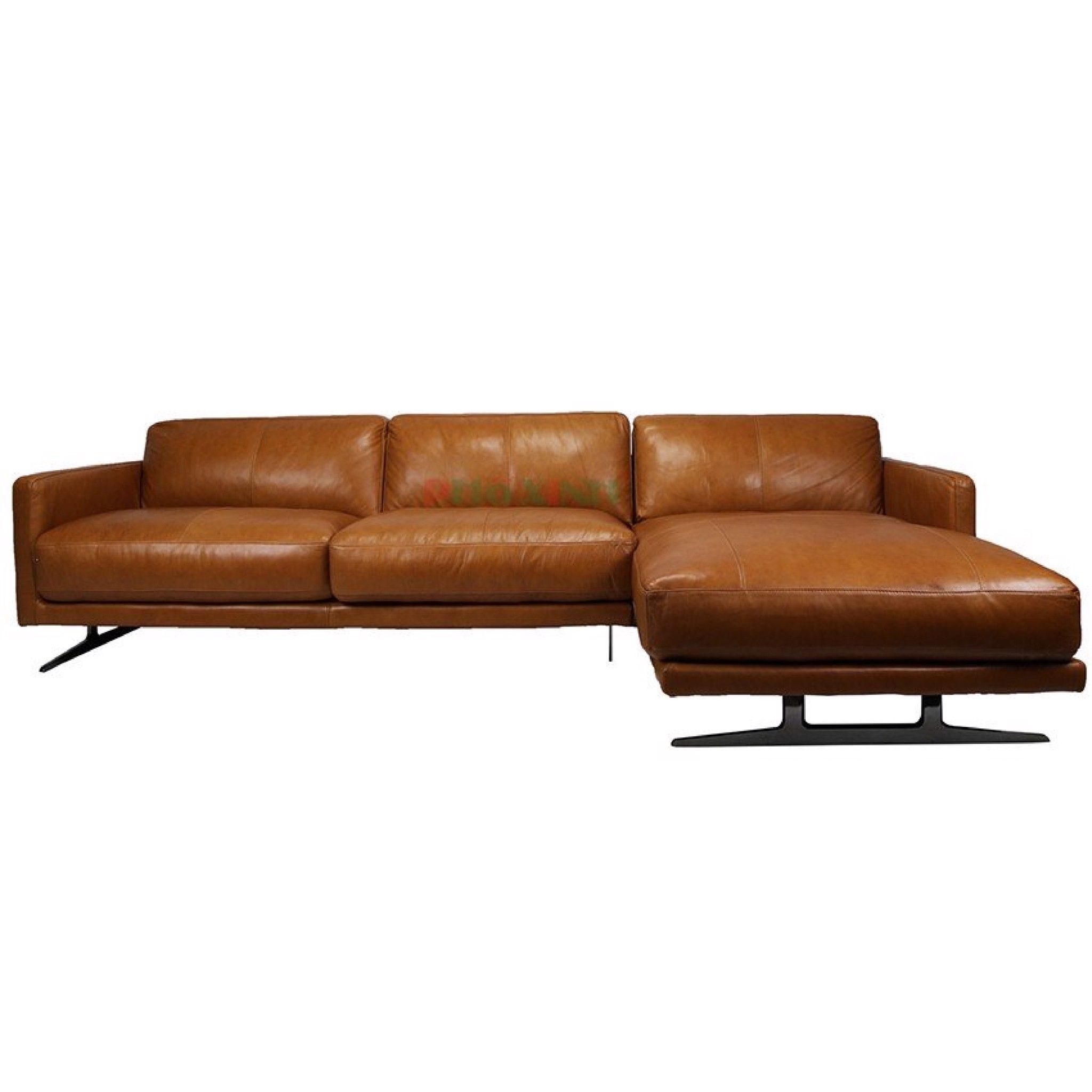 Sofa góc PHẢI Da vàng bò