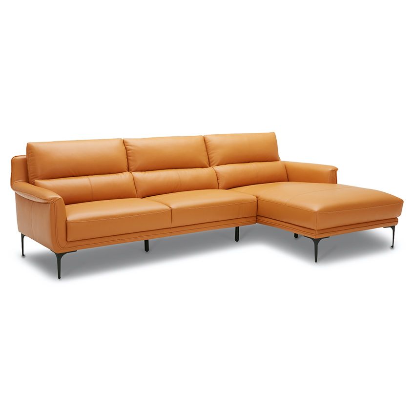 Sofa góc phải 100% da, màu vàng (M5658) 276*162*86
