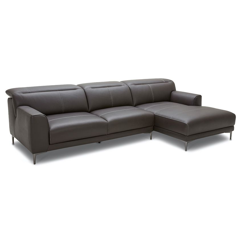 Sofa, 100% da, góc phải, màu (NL5105) nâu cà phê 293*173*80/110,