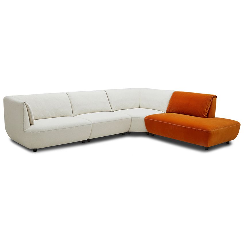 Sofa góc trái 100% da màu Ghi (NL5103) 304*156*76,
