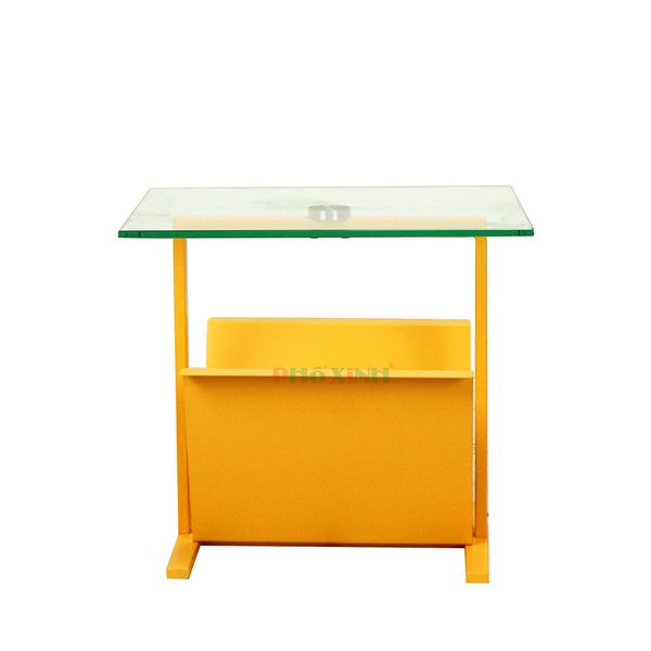 Bàn Salon Mặt Kiếng Chân Màu Apricot