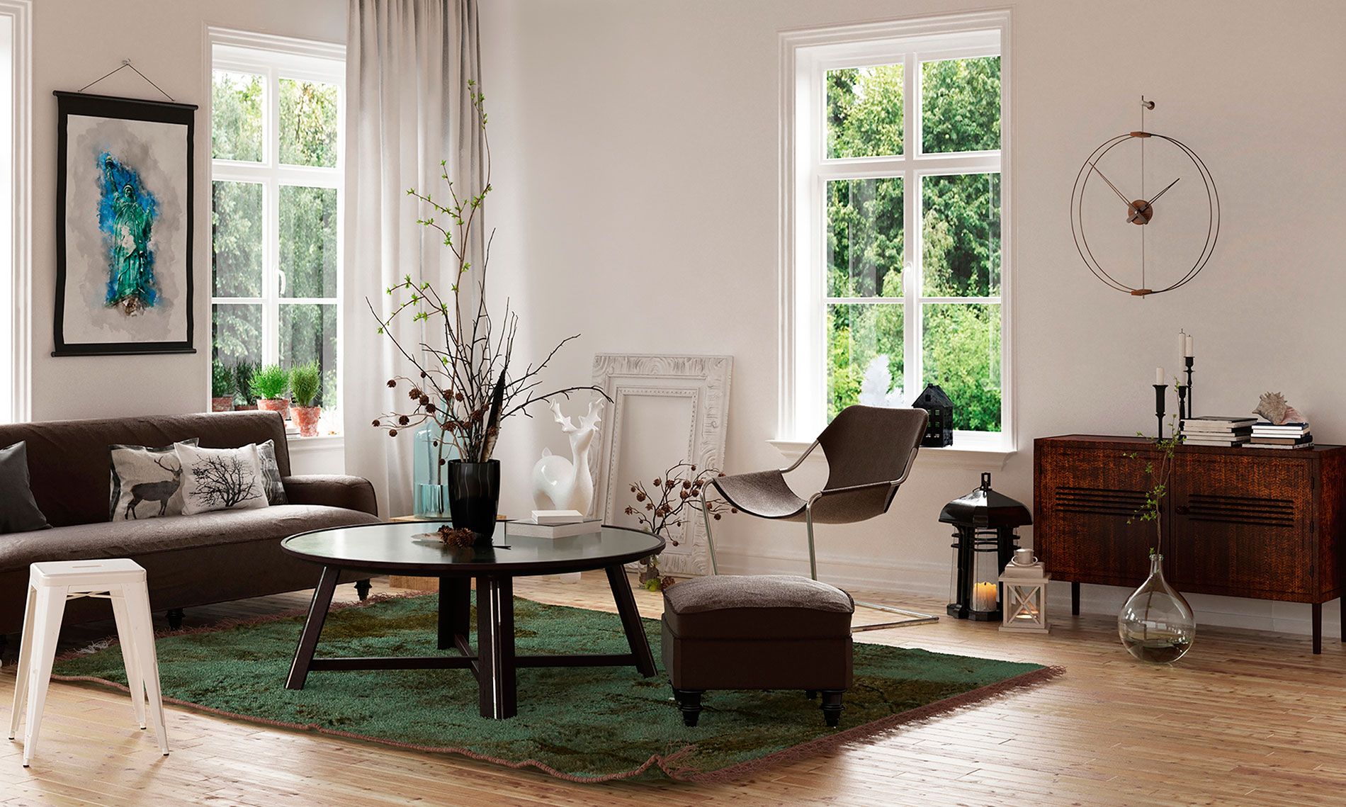 Đồng hồ treo tường MINI BARCELONA Ø 66*H.76cm