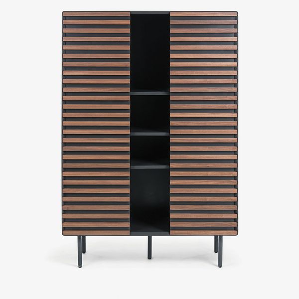 Tủ sách MAHON, 105*155cm, bằng gỗ walnut, và mdf