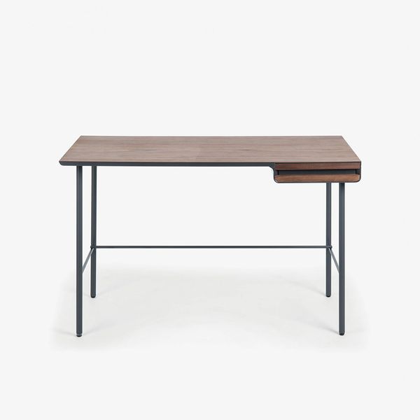 Bàn làm việc MAHON, 120*60cm, bằng gỗ, bề mặt xử lý mờ màu xám tro