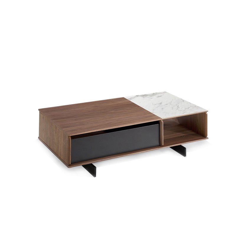 Bàn salon 120*59*37, gổ walnut, mặt hộc cà phê đậm . mặt ceramic nhỏ