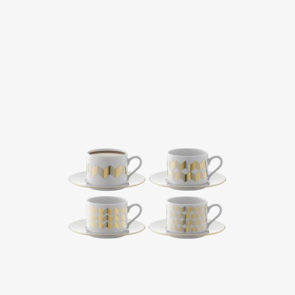 Set 4 bộ ly tách uống trà CHEVRON