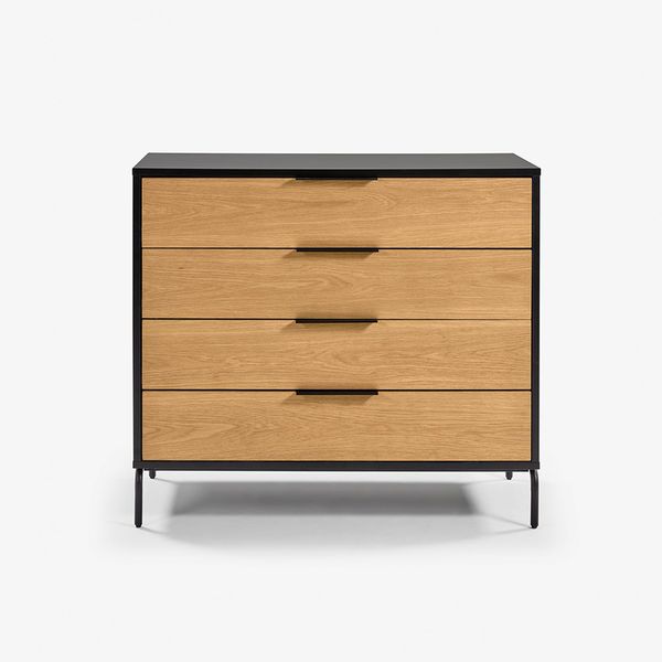 Kệ TT SAVOI, 100*90cm, gỗ sồi và mdf màu đen