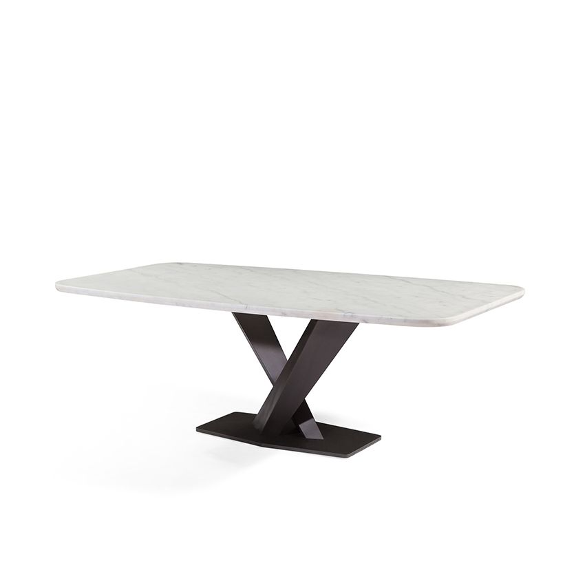 Bàn ăn, Marble White, đá Trắng , 220*110*75 (OL)