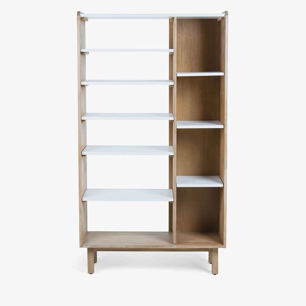 Tủ sách TROPEA, 100*80cm, gỗ Acacia, mdf trắng mờ