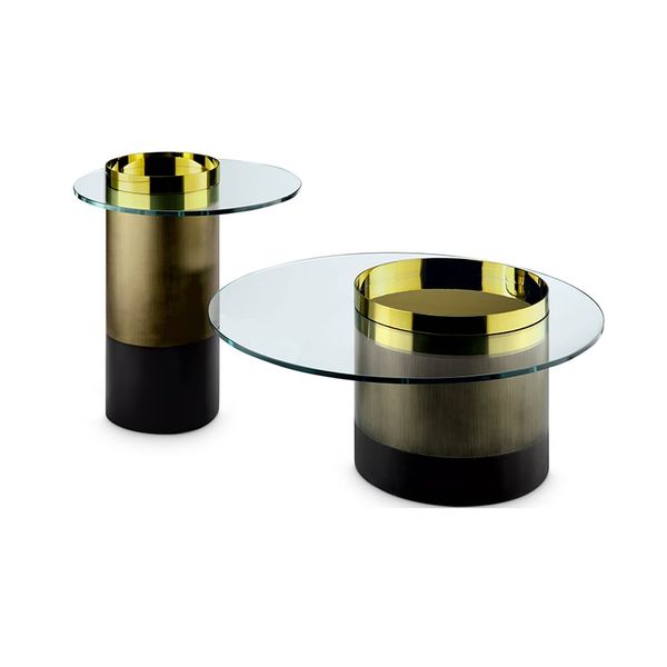 Bàn Salon Góc Mặt Kiếng Chân Inox