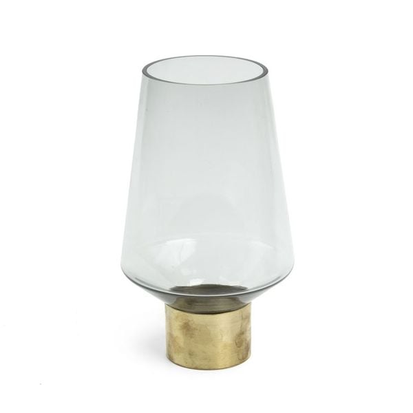 Bình JACAR, 26cm, thủy tinh màu xám