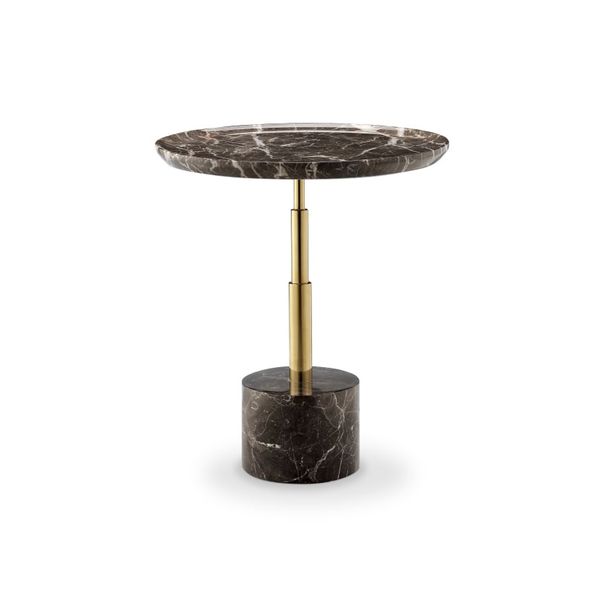 Bàn Salon Góc Tròn Light Brown Marble