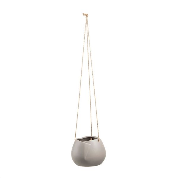 Bình LORION, 14cm, bằng sứ màu xám