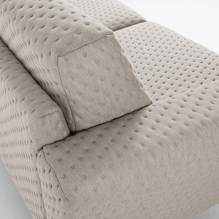 Sofa GUY, 3 chỗ, chân bằng gỗ, bọc vải