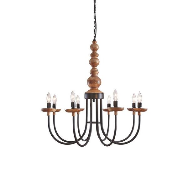 Đèn treo, gỗ, KL, Black/Natural, Heritage