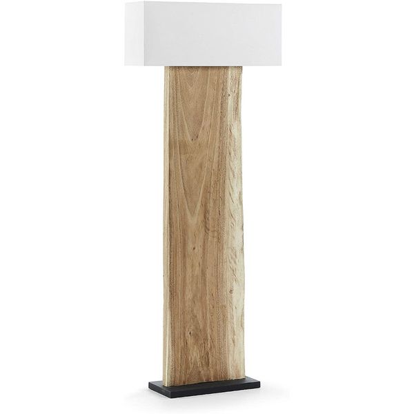 Đèn TT AINATA, chân gỗ, chụp đèn màu trắng