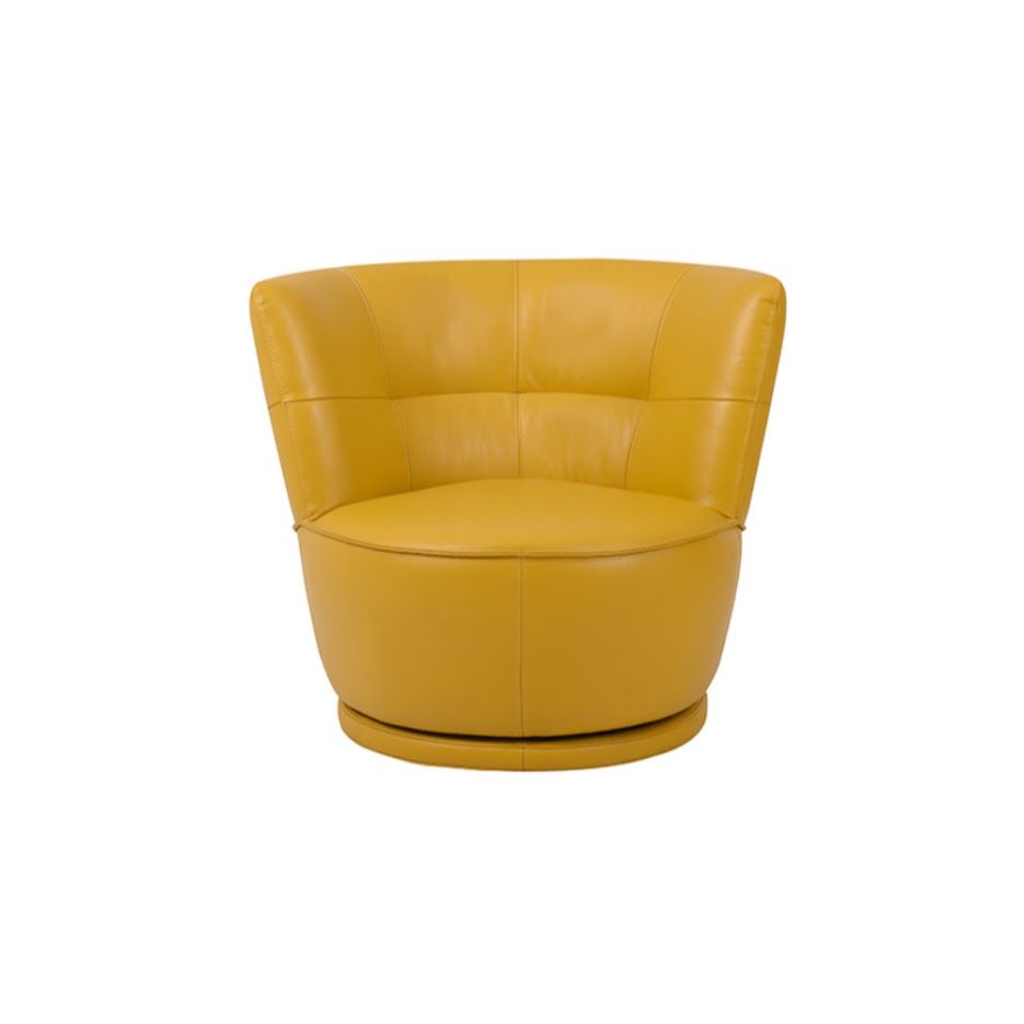Ghế thư giãn, xoay, SCH, 100% da vàng NC-303E