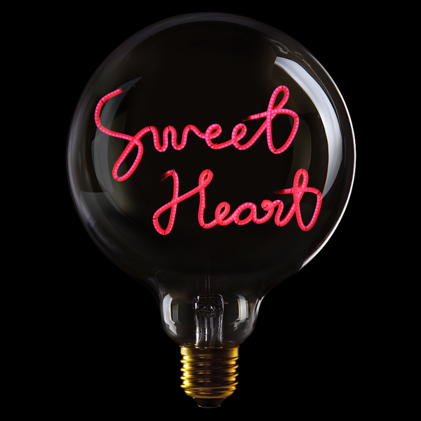 Bóng đèn bàn chữ SWEET HEART, màu đỏkhói
