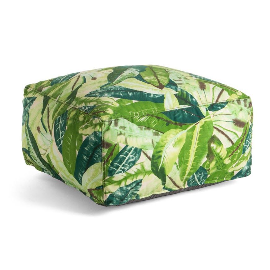 Đôn TROPICAL, 60*60cm, vải nhiều màu xanh lá