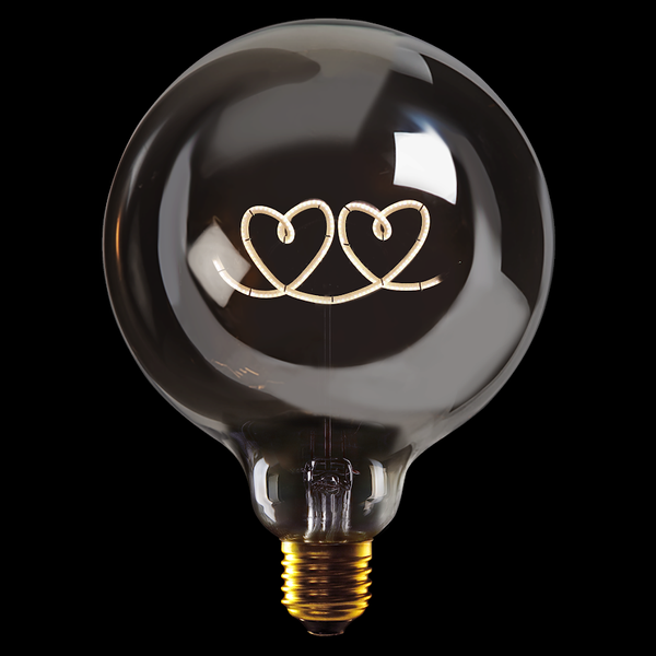 Bóng đèn bàn chữ DOUBLE HEART, màu khói