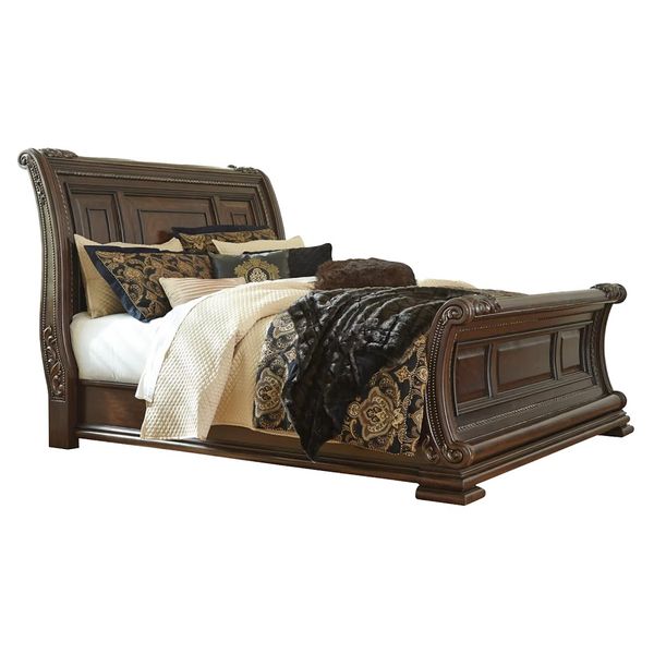 Giường 1m5 , màu Nâu, Trad