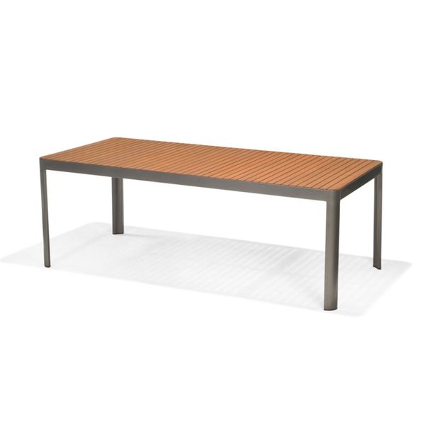 Bàn NT, gỗ CN, chân KL 209x105cm, 75h