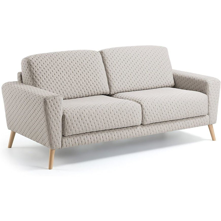 Sofa GUY, 3 chỗ, chân bằng gỗ, bọc vải