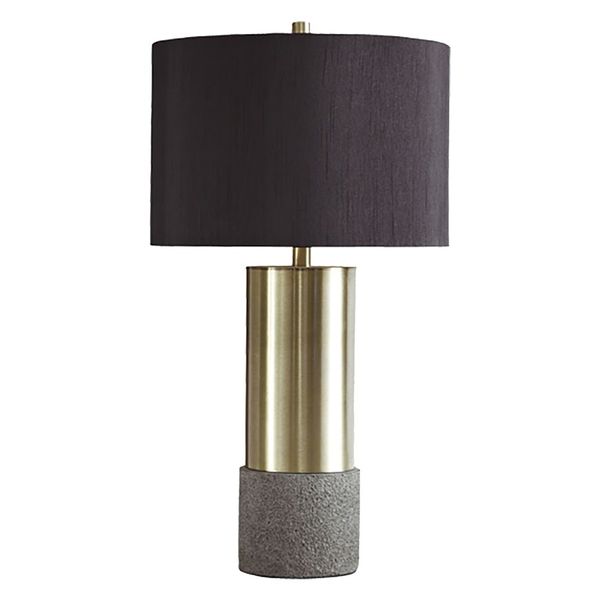Đèn bàn, KL, Gray/Brass, Contemporary