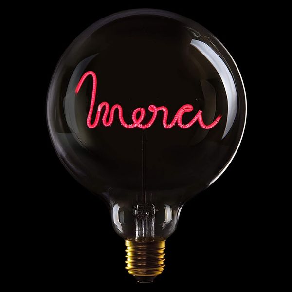 Bóng đèn bàn chữ  MERCI, màu đỏ