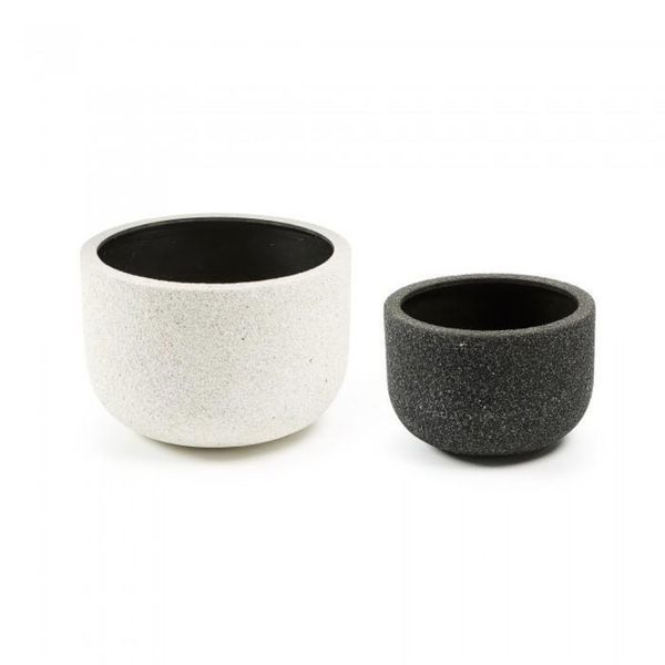 Bình STEFY 2 cái/bộ, bằng nhựa, màu trắng đen
