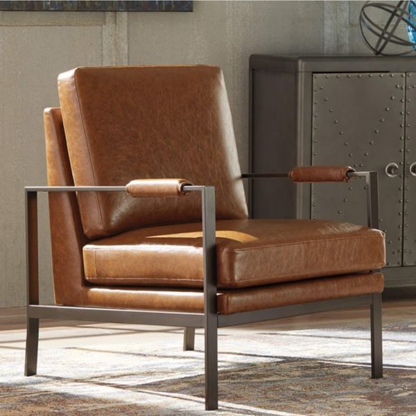 Ghế thư giãn, da, nâu, Cont