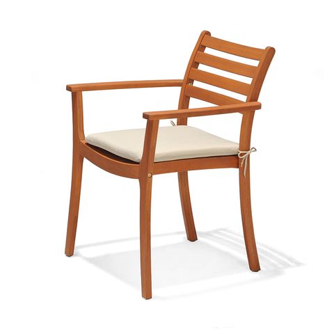 GHẾ NGOÀI TRỜI + NỆM,GỔ CÓ TAY, NÂU