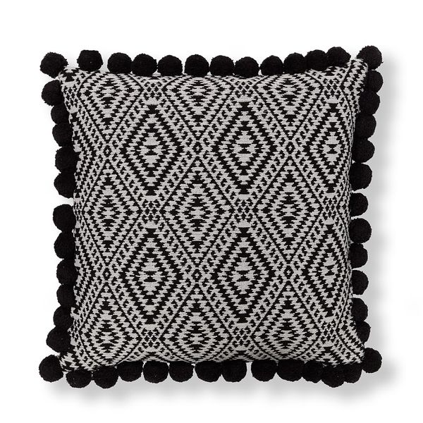 Gối AIDAN, 45*45cm, vải màu trắng đen