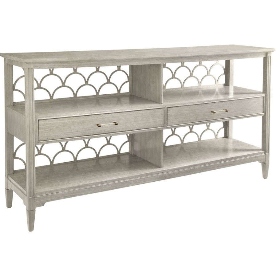 TỦ SIDEBOARD MẶT KIẾNG GỖ CAO SU XÁM