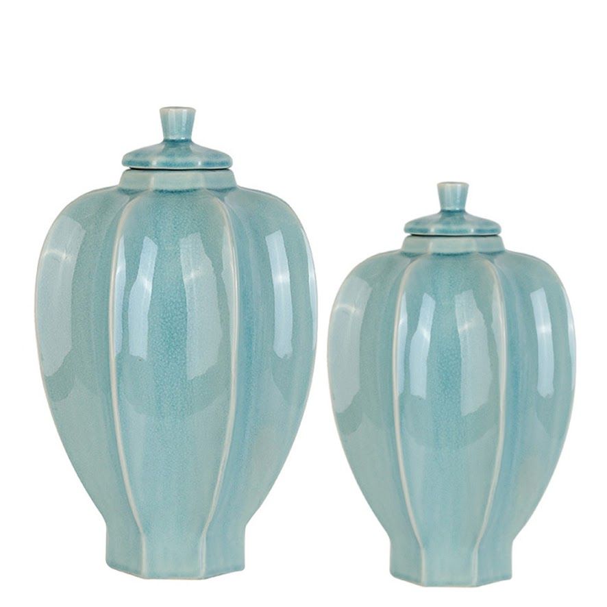 Bình ceramic, xanh