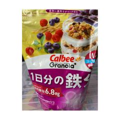 Ngũ Cốc Calbee Granola Mâm Xôi, Việt Quất (Tím) 450gr, Nhật